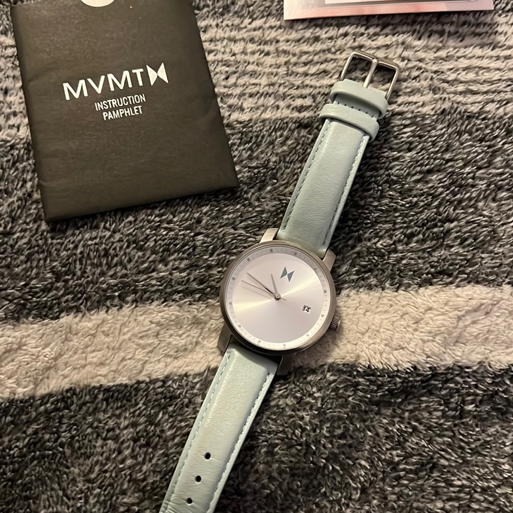 MVMT light blue/silver watch
